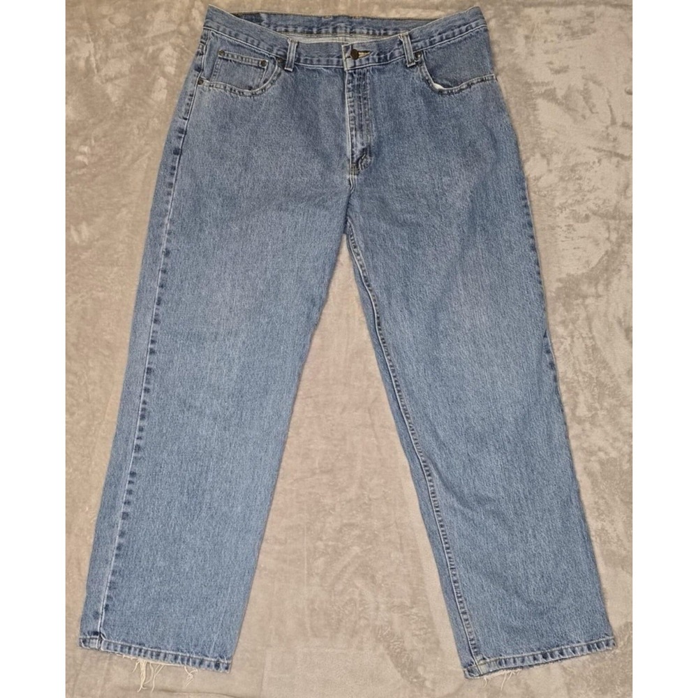 Arizona Jean Co Men's Relaxed Straight Jeans Medium Wash 40x32 100% Cotton